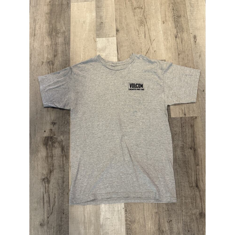 Volcom Shirt Mens Medium Gray Liberated Since 1991 Palm Graphic Tee Skate Surf